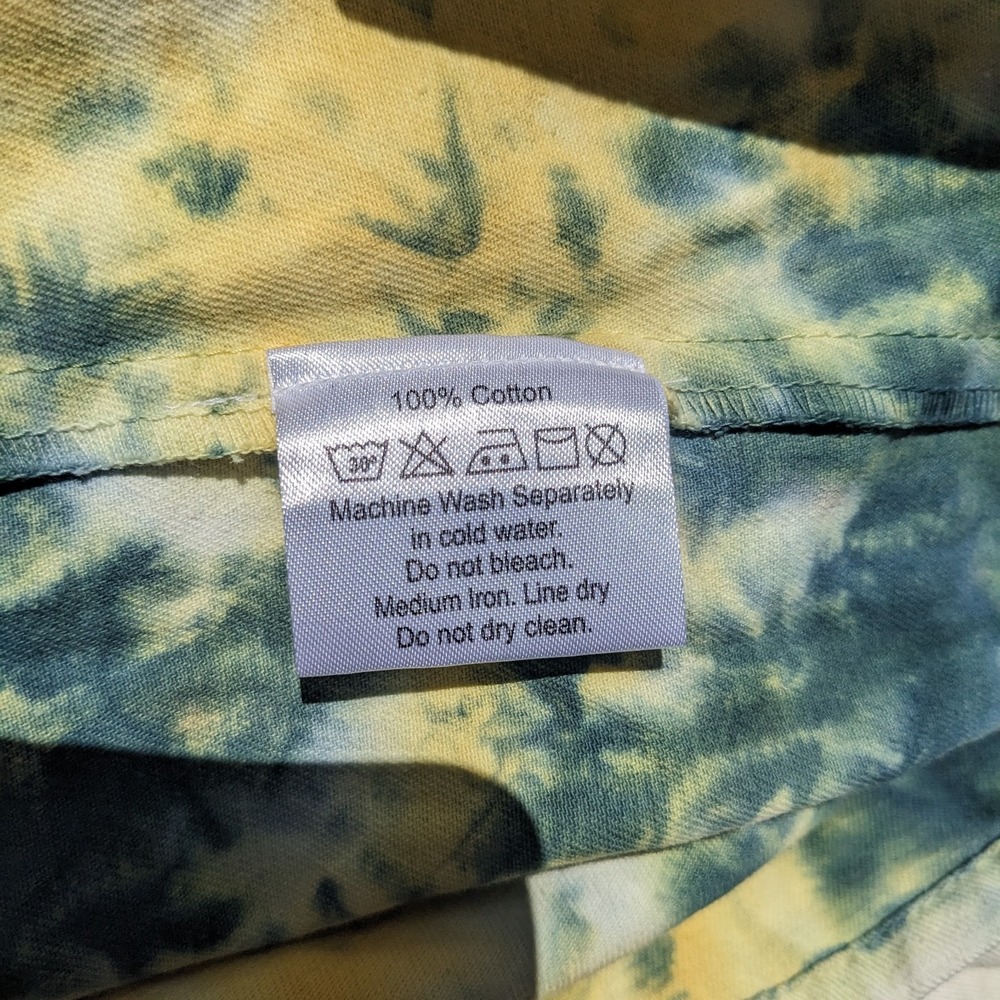 Earthbound Trading Co. Tie Dye Wide Leg Overall Jumpsuit M Festival Boho Hippie - Picture 10 of 16